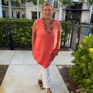 Boutique Cotton Gauze Tunic by Dunes. XL. Better w each wash.